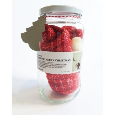 Pull à capuche en laine – Rouge