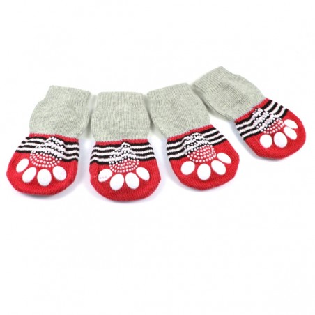 Chaussettes Lovely Bear rouges