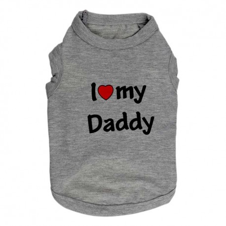 T-shirt "I Love My Daddy" gris T-shirt "I Love My Daddy" gris
