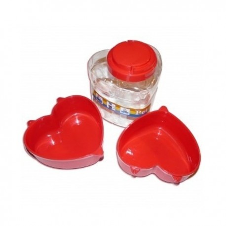 Kit de voyage Lovely Heart rouge Kit de voyage Lovely Heart rouge