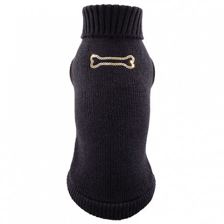 Pull Bone Strass noir Pull Bone Strass noir