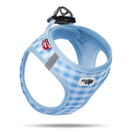 Set Harnais et Laisse Veste Air-Mesh Caro – Bleu Ciel