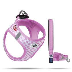 Set Harnas en Lijn Veste Air-Mesh Circles – Roze