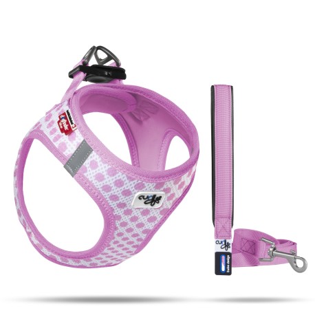 Set Harnas en Lijn Veste Air-Mesh Circles – Roze Set Harnas en Lijn Veste Air-Mesh Circles – Roze