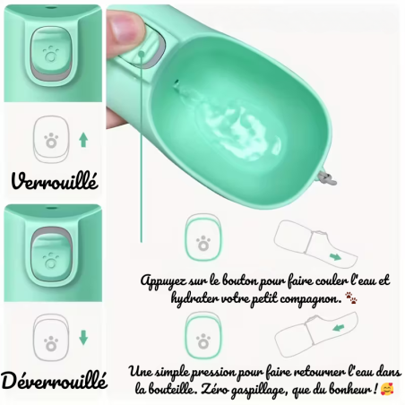 Gourde d’eau portable AquaFriend – Noir