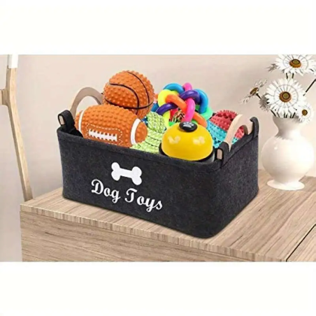 Panier à Jouets Dog Toys – Gris