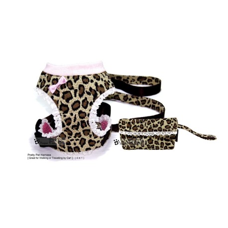 Harnais Léopard – Rose