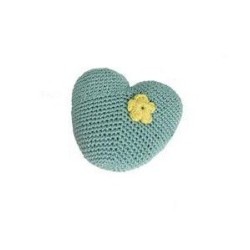 JOUET COEUR EN CROCHET VERT DOGGY THINGS